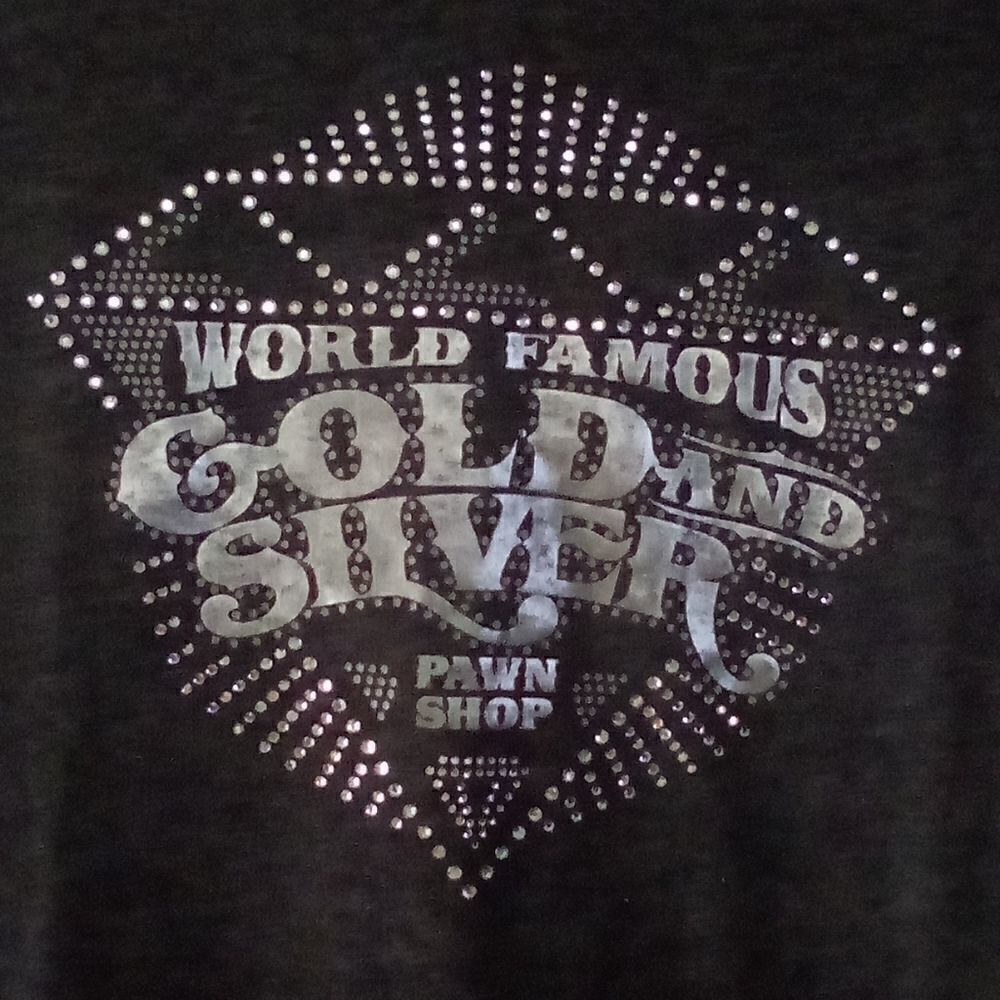 Gray Bling Dimond Design V-Neck Tee!* 3/$10